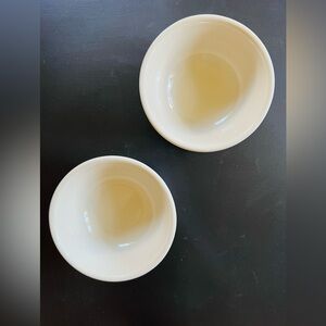 Longaberger Pottery Woven Traditions Ivory Small Low All Purpose Bowls (3193690)